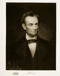 Abraham Lincoln, az Amerikai Egyesült Államok 16. elnöke, 1864, pub. 1901 (fénymásolat)